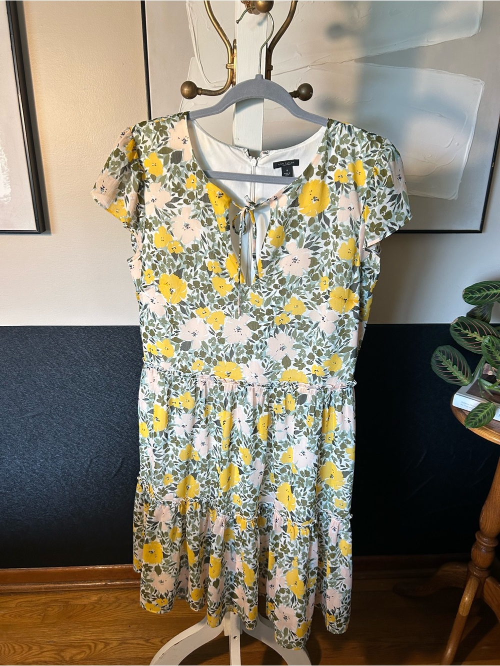 Ann Taylor Factory Floral V-Neck Dress